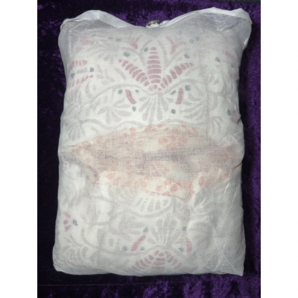Anthropologie Shams Josee Quilted Heart Floral Bohemian Paisley 100% Cotton